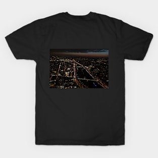 Paris Seine River Nighttime City Lights T-Shirt